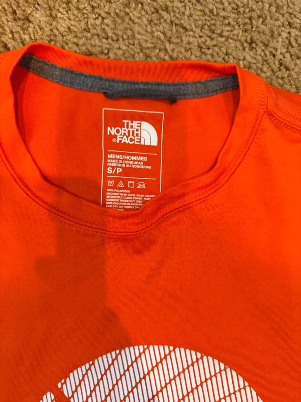 The North Face Men's Short Sleeve Logo Tee - Orange Small
